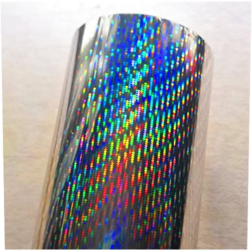 SSrise Hot Stamping foil Holographic foil Silver Color Meteor Design hot Press on Paper or Plastic Heat Stamping Film (16cm x 120m)