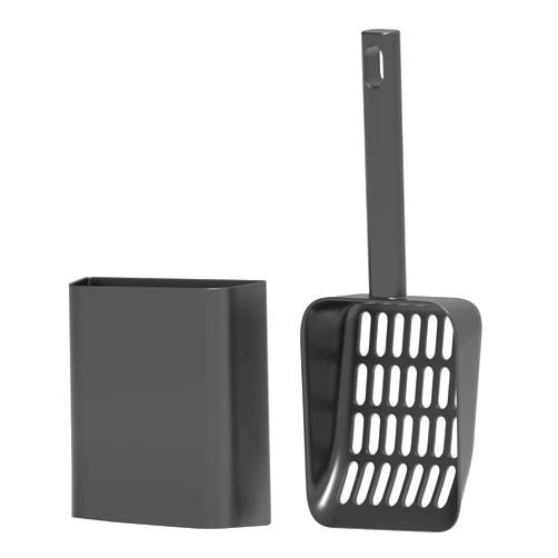 Hychipet Cat Pooper Scooper, 2 in 1 Cat Litter Scoop with Holder Stand Cat Stuff Cat Scooper for Litter Box Cat Accessories Cat Supplies Kitty Litter Scoop Heavy Duty and Easy Clean Scoop Away Cat Litter