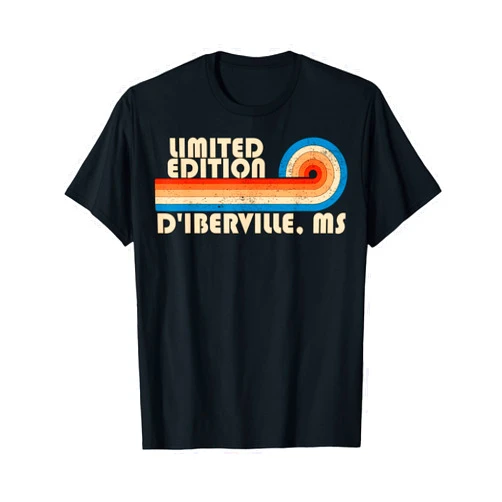 Retro City Matching Family Team 80s 90s Style Look D'IBERVILLE, MS City Pride Hometown Retro Vintage T-Shirt