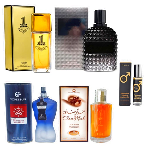 AFLUXE Men's Cologne Gift Set - Variety Pack of 4 Long Lasting Fragrances with 10ml Pheromone Cologne for Men Kit EDP/EDT (Combo C)