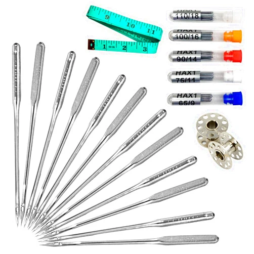 AXOTEY Sewing Machine Needles, Pack of 100, for Singer, Brother, Janome, Varmax and Home Sewing Machines. Universal Standard Needles in Sizes 65/9, 75/11, 90/14, 100/16, 110/18 (100)