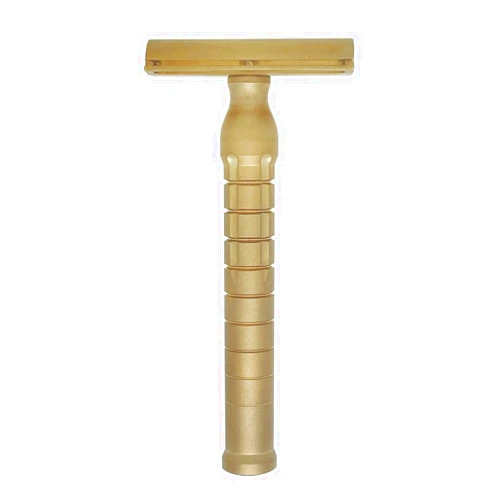 The Goodfellas' Smile Bayonetta Premium Double Edge Safety Razor, 100% Brass, Hand Crafted in Italy, Delivers an Ultra-Smooth Shave