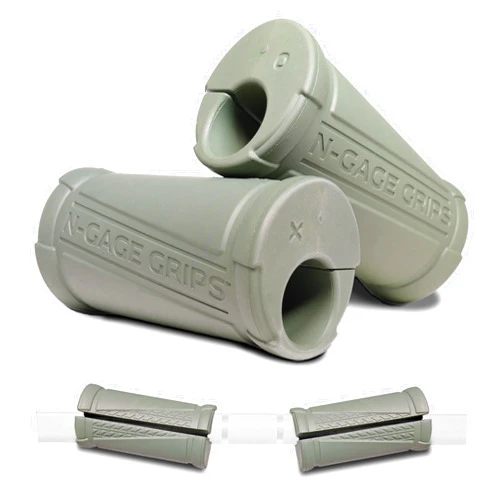 N-GAGE GRIPS | Gym Accessories for Weight Lifting | Transform Any Olympic Barbell or Piece of Gym Equipment into a Fat / Thick Grip EZ Curl Bar | Increase Grip Strength & Reduce Joint Stress
