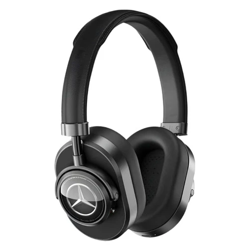 MASTER & DYNAMIC MW65 Active Noise-Cancelling (ANC) Wireless Headphones – Bluetooth Over-Ear Headphones with Mic – Black Metal/Black Leather Mercedez Benz