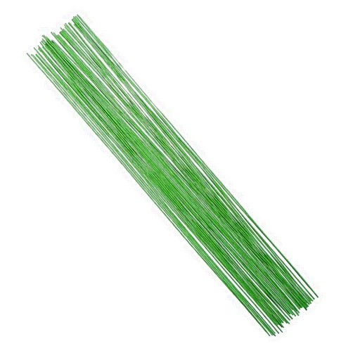 DECORA 18 Gauge Green Floral Stem Wire for Artificial Flower Making 16 inch,50/Package