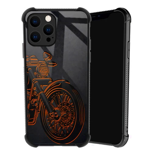 TnXee Compatible with iPhone 13 Pro Max Case,Cool Motorcycle Phone Cover for Men/Women,Soft TPU Anti-Skid Thread Frame Four Corner Anti-Collision Protection Case Compatible with iPhone 13 Pro Max