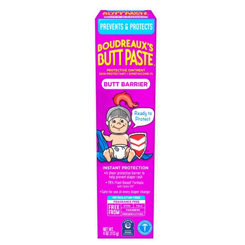 Boudreaux's Butt Paste, Butt Barrier Ointment, Rash Prevention, 4oz tube