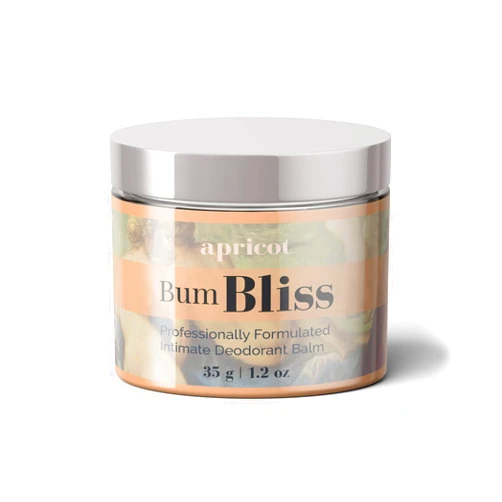 Bloomsdays Bum Bliss Intimate Deodorant Balm -(Apricot) Odor Neutralizer for your Bum, Privates & Armpits - No Peroxide, No Rinse, Gentle Leave-In Formula that Works Instantly - For Fans of Comfort