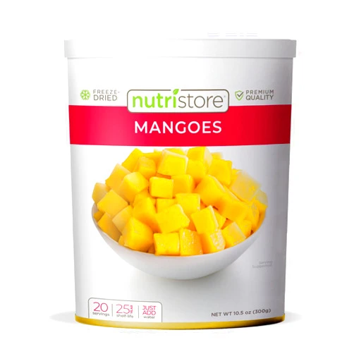 Nutristore Freeze Dried Mangoes | #10 Can Fruit | Perfect Healthy Snack | Emergency Survival Bulk Fruit Food Storage | Amazing Taste & Quality | 25 Year Shelf Life Mango