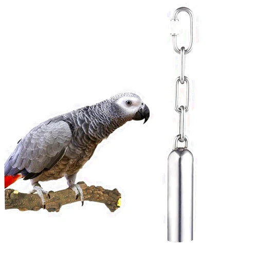 Yoyoung Stainless Steel Bell Toy for Birds,Heavy Duty Bird Cage Toys for Parrots, African Greys, Mini Macaws, Small Cockatoos, Cockatiels & More (Small or Large)