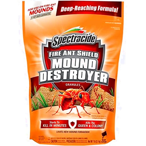 Spectracide Fire Ant Shield Mound Destroyer Granules, Destroys Fire Ant Mound, Kills Queen and Colony, 7 lb