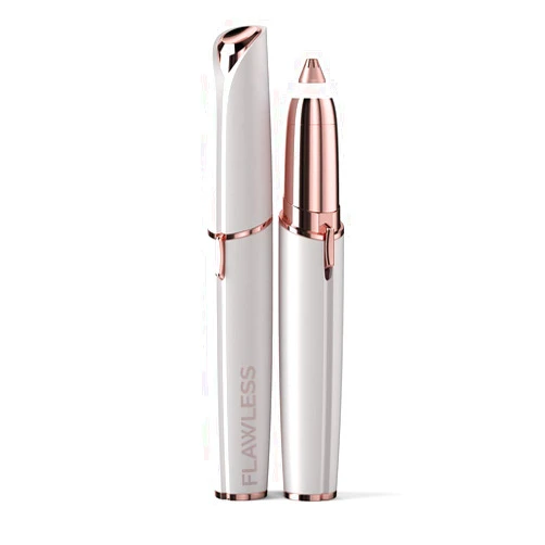 Finishing Touch Flawless Brows Eyebrow Hair Remover Electric Razor for Women with LED Light for Instant and Painless Hair Removal (White)