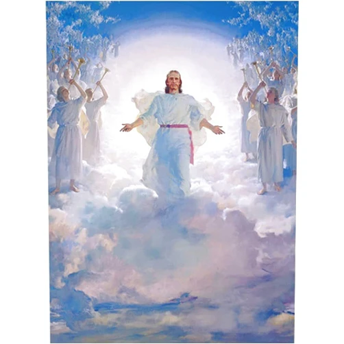 F-CANLAN Diamond Painting Kit Angel Jesus Full Drill (14X18 inches, Round, Oil, Clear) for Adult Religion Room Decor