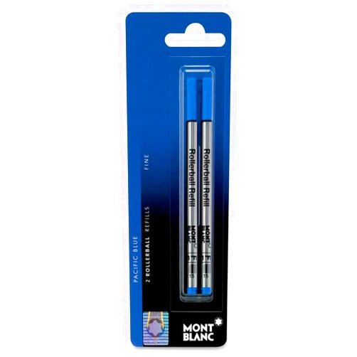 MONTBLANC Mont Blanc Rollerball Refill, Fine 2X1, Pacific Blue (105163)