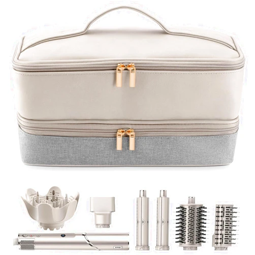 Adworte Travel Carrying Case for Hair Dryer Shark Flexstyle FlexFusion Airwrap Brush Double-Layer Hair Accessories Tools Storage Bag for Revlon Hairdryer Styler Organizer