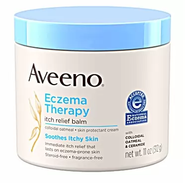 Aveeno Eczema Therapy Itch Relief Balm with Colloidal Oatmeal & Ceramide for Dry Itchy Skin, Non-Greasy, Steroid-, Fragrance- & Paraben-Free Moisturizing Skin Protectant Cream, 11 oz