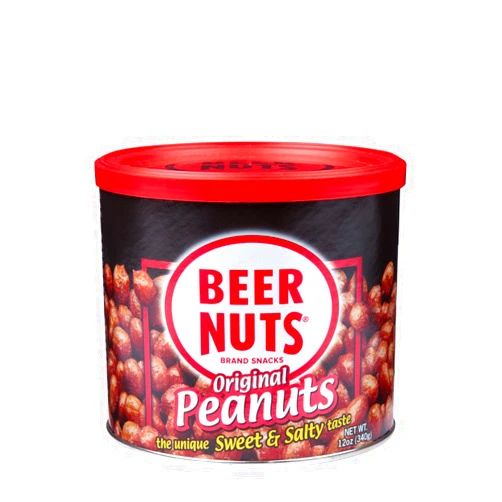 BEER NUTS Original Peanuts | 12 oz. Can - Sweet and Salty