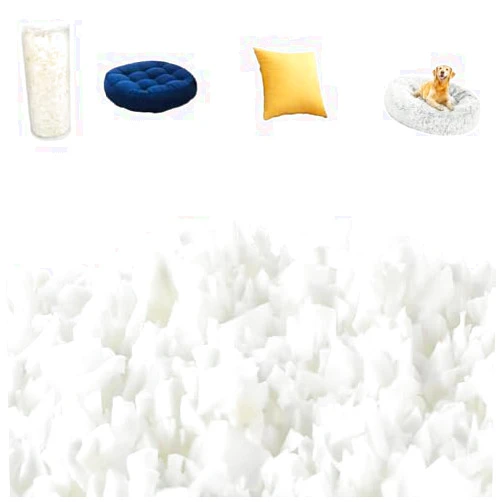 YUURO 300g Shredded Memory Foam Filler for Plush Doll,White Bean Bag Chair Refill,Soft Foam Stuffing for Pillow,Cushion,Dog Bed,Couch,Art Crafts (7 OZ.(200g))