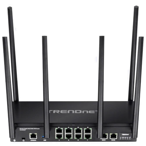 TRENDnet AC3000 Tri-Band Wireless Gigabit Dual-WAN VPN SMB Router, MU-MIMO, Wave 2,Internet Router, Whole Office-Home Wifi, Pre-Encrypted Wireless, QoS,Inter-VLAN Routing, Black, TEW-829DRU