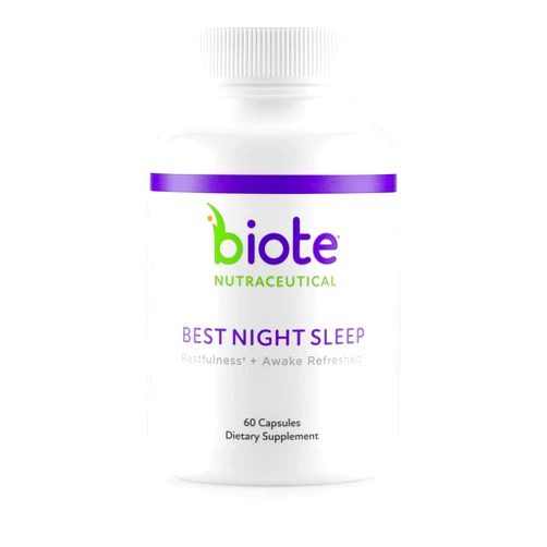 Biote Nutraceuticals - Best Night's Sleep - Restfulness + Awake Refreshed (60 Capsules)