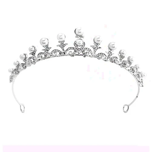 YADIRF Women Luxury Wedding Bridal Pearl Crown Diana Hair Band Headdress Tiara For Wedding Quinceanera Pageant Prom Party Birthday