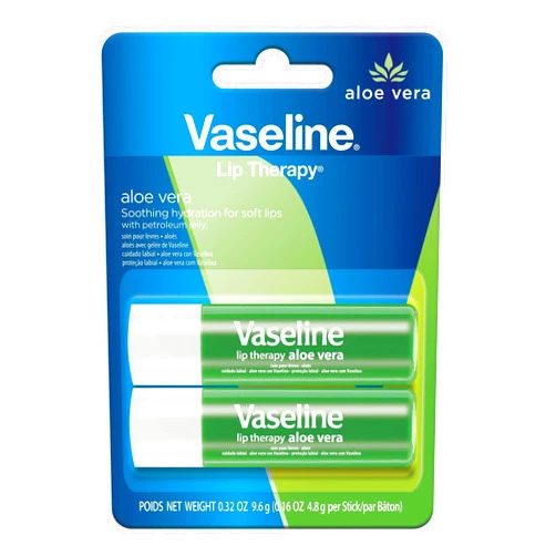 Vaseline Lip Therapy Aloe Care Twin Pack
