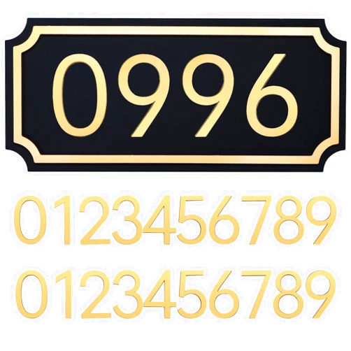 Foraineam House Numbers Sign, Mailbox Numbers House Address Plaques with Two Sets of Numbers from 0-9, Personalized Address Signs for House, Apartment, Mailbox, Classroom, Office, Hotel, Garden