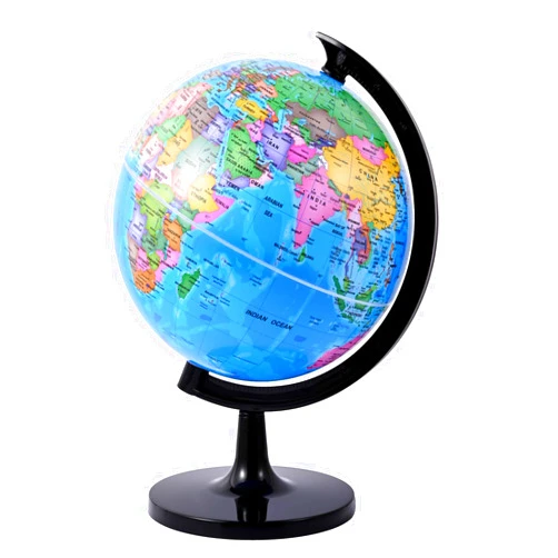 Wizdar 8'' World Globe for Kids Learning, DIY Assemble Educational Rotating World Map Globes Large Size Decorative Earth Children Globe for Classroom Geography Teaching, Desk and Office Decoration