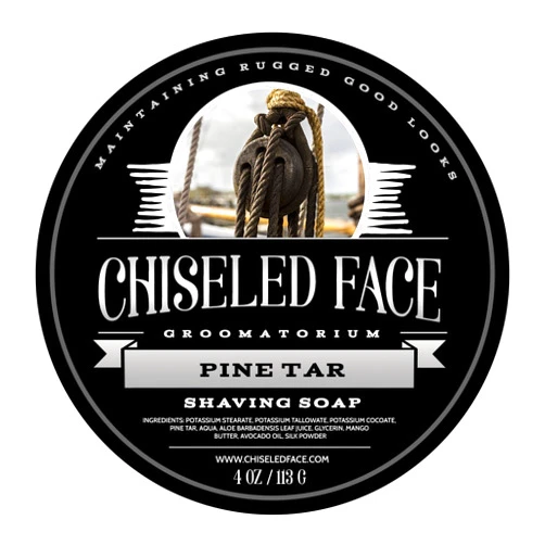 Chiseled Face Groomatorium Pine Tar Handmade Luxury Shaving Soap by Chiseled Face — Rich, Thick Lather — Smooth, Comfortable Shaves — Tallow-Based Soap — Made in The USA