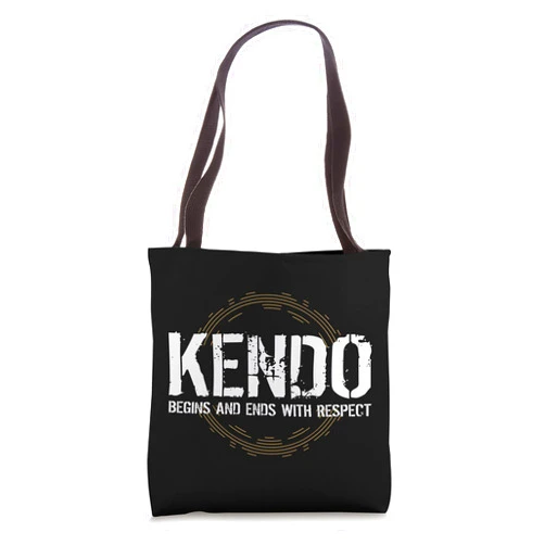 Kendo Martial Arts Gifts And Accessories Kendo Begins and Ends with Respect Martial Arts Tote Bag