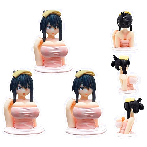 Veketry Chest Shaking Ornaments, Shaking Chest Car Ornaments, Kanako Chest Shaking Ornaments, Car Decoration Kanako Collection Model Doll, for Room Car Decor Ornaments (1/2PCS) (C)