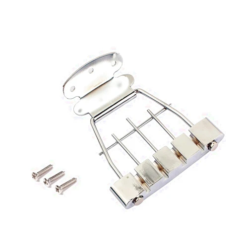 Healifty Guitar Tailpiece Bridge 4 String Guitar Trapeze Tailpiece Bridge Short for Jazz Archtop Guitar Bass Replacement Parts Guitar Trapeze Bridge