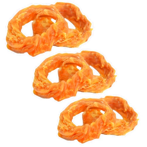 Ultra Chewy Turkey Tendon Rings for Dogs - Premium All-Natural Tendons, Hypoallergenic Treats, Easy to Digest, Alternative to Rawhide (6 Pack)