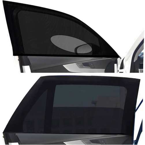Icytrip Car Window Screen Shades(4 Pcs) | Protection from UV, Bugs and Mosquito Net for Camping|Breathable Adjustable Elastic Mesh Shade Baby