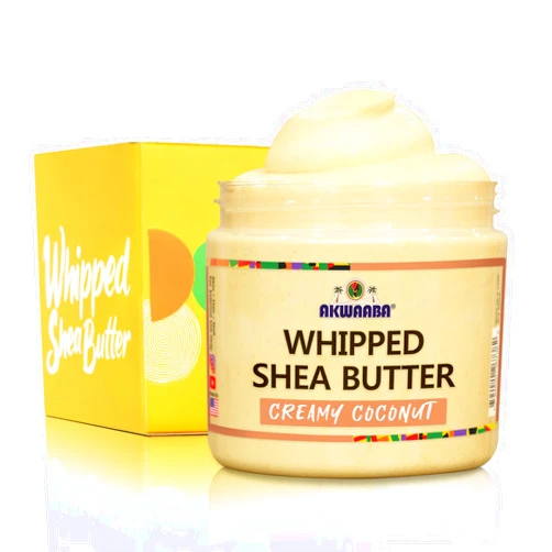AKWAABA Whipped Shea Butter (Creamy Coconut) | 12 oz | Nourishing, Moisturizing & Hydrating | For All Skin Types