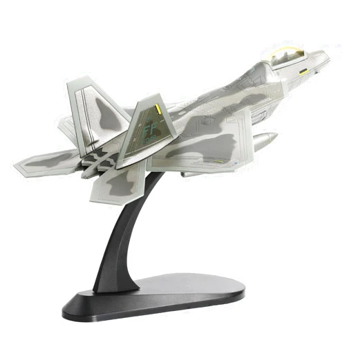 NUOTIE F-22 Raptor 1/100 Scale Diecast Metal Fighter Jet Model Stealth Combat Airplane Air Force Aircraft Alloy Model with Stand for Adult Military Collections or Gift (FF 03049)