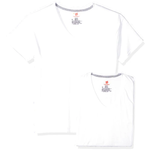 Hanes Ultimate Men's 4-Pack Comfortblend V-Neck with FreshIQ Large White