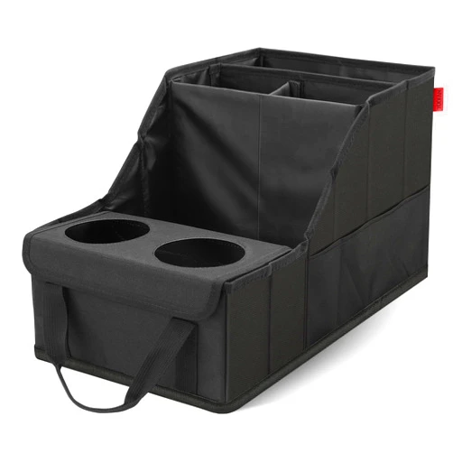 YOOFAN Car Seat Organizer with Cup Holder, for Passenger Seat Front Seat Backseat, Car Storage Organizer with 9 Compartments for Travel Kids