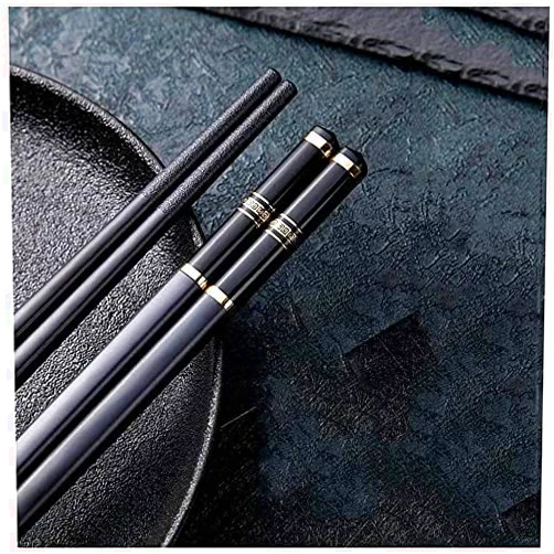 TEidea 10 Pairs Fiberglass Chopsticks Gift Set Dishwasher-Safe Anti-Skid Reusable Japanese Chopsticks for Daily Use and Family Dinner(Color:A;Size:24Cm)