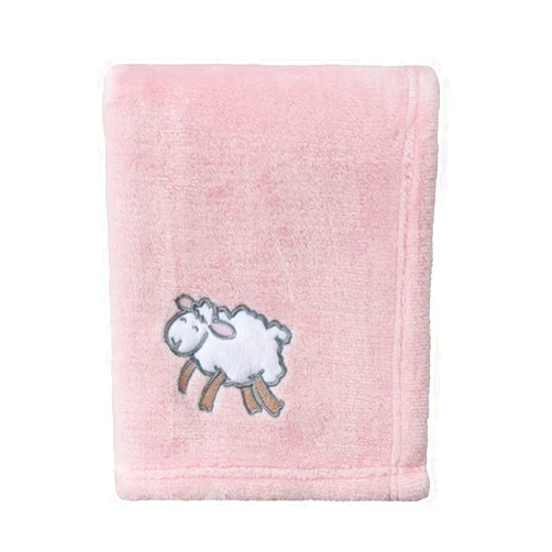 CREVENT 30''X40'' Light Cozy Plush Fluffy Warm Fleece Stroller Baby Blanket for Girl Infant Toddler Crib Cot Stroller, Baby Birthday Pink Sheep