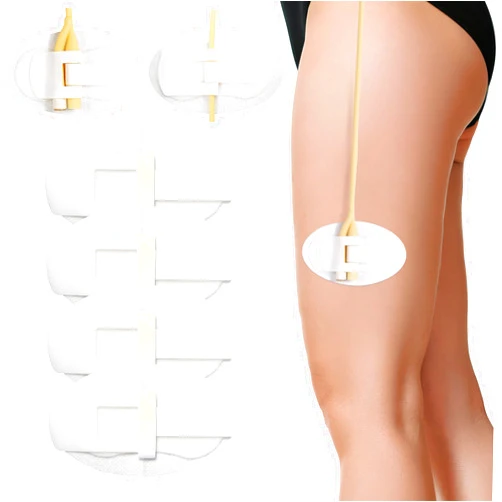 NITTIID 4 Pack Foley Catheter stabilization Device，Foley Catheter Supplies Urinary Leg Bag Holder Foley Catheter Bag Feeding Tube Holder