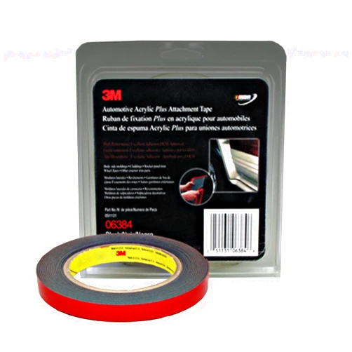 3M 06384 Automotive Acrylic Plus Attachment Tape , Black