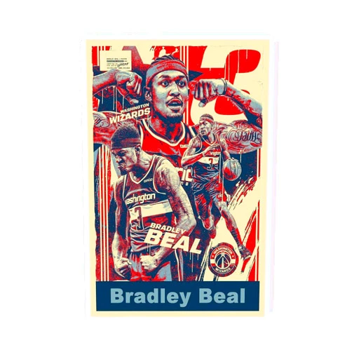 ObuMi Bradley Beal 7 Canvas Poster Wall Art Decor Print Picture Paintings for Living Room Bedroom Decoration Unframe: Unframe:12x18inch(30x45cm)