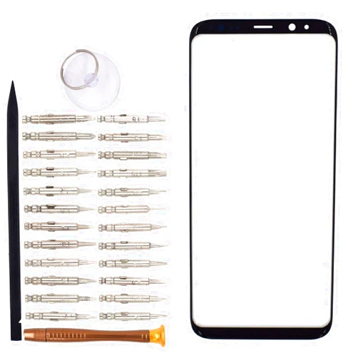 Goodyitou SM-G950F Outer Glass Panel Screen Replacement for Samsung Galaxy S8 SM-G950W SM-G950S SM-G950K SM-G950L SM-G950A SM-G950P SM-G950T SM-G950U Black