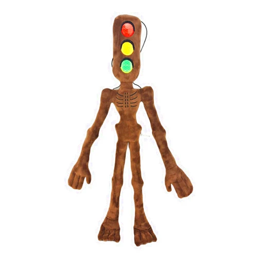 Dr.STONE Siren Head Plush Toys Limbs Movable Plush Toy Anime Black cat and Dog Doll Whistle Man Funny Doll，Plush Toys for Home Party Gift Birthday Gift（Traffic Light Head）