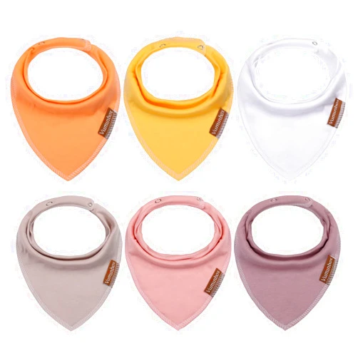 Vuminbox Baby Bandana Drool Bibs 6-Pack Made with 100% Organic Cotton, Absorbent and Soft Unisex (6 Pink Girl)