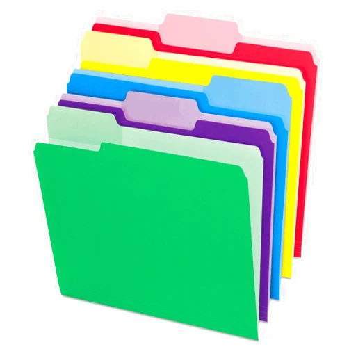 Pendaflex 84370 File Folders with Erasable Tabs, 1/3 Cut Top Tab, Letter, Assorted (Pack of 30)