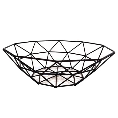 TEETOOKEA Metal Wire Fruit Bowl, Iron Arts Fruit Storage Baskets for Kitchen Counter, Countertop, Home Decor, Table Centerpiece Decorative hold Vegetables, Bread, Snacks, Potpourris