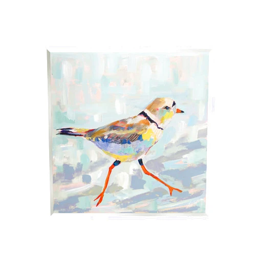 Stupell Industries Coastal Plover Abstract Bird Wood Wall Art, Design by Jeanette Vertentes