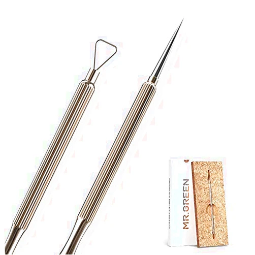 MR.GREEN Professional Blackhead Remover Tool,Pimple Popper Tool kit,Blemish Blackhead&Whitehead 2-in-1 Extraction Kit,Skin Tools for Face,Pimple Popper Needle